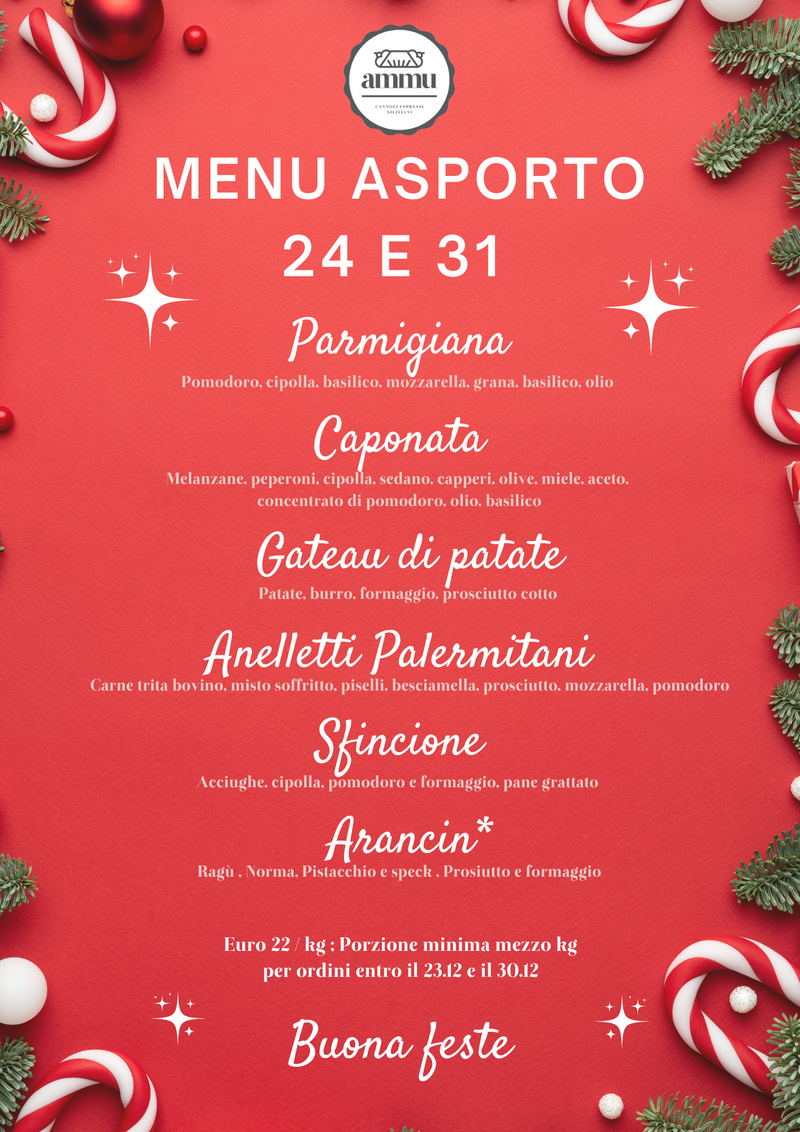 Sapori Autentici siciliani 24 e 31 dicembre